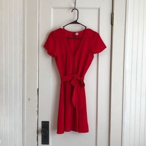 Simple H&M red wrap dress